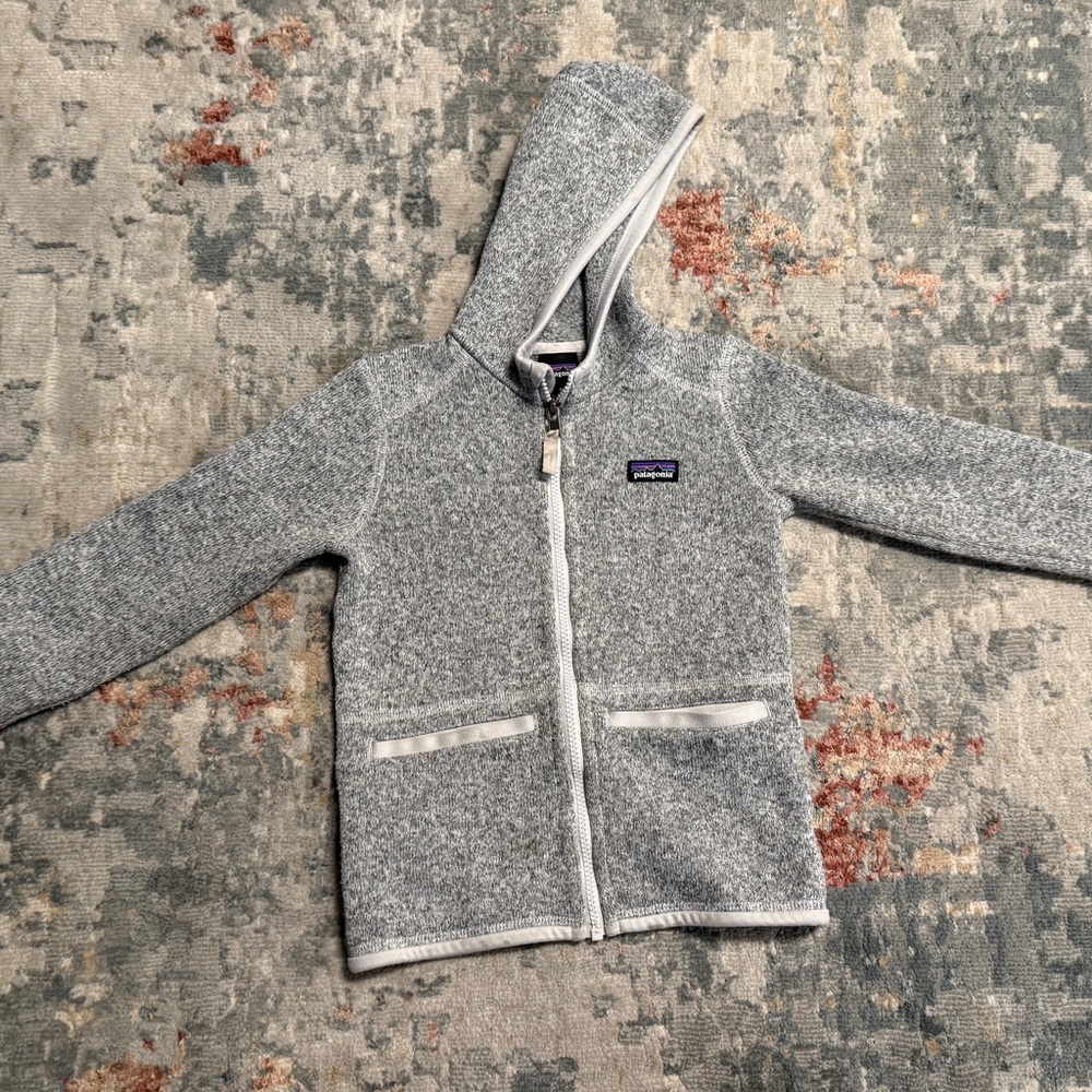 Patagonia Kids Gray Full-Zip Better Sweater Hoodie 5T